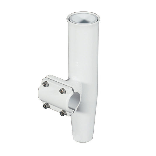 Lee's Clamp-On Rod Holder - White Aluminum - Horizontal Mount - Fits 1.900" O.D. Pipe - Professional Marine & Fishing Gear