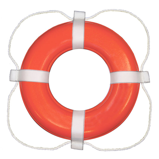 Taylor Made Foam Ring Buoy - 20" - Orange w/White Grab Line - Professional Marine & Fishing Gear