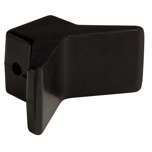 C.E. Smith Bow Y-Stop - 3" x 3" - Black Natural Rubber - Professional Marine & Fishing Gear