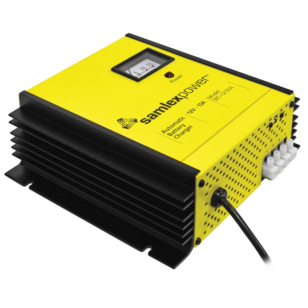Samlex 15A Battery Charger - 12V - 3-Bank - 3-Stage w/Dip Switch Lugs - Professional Marine & Fishing Gear