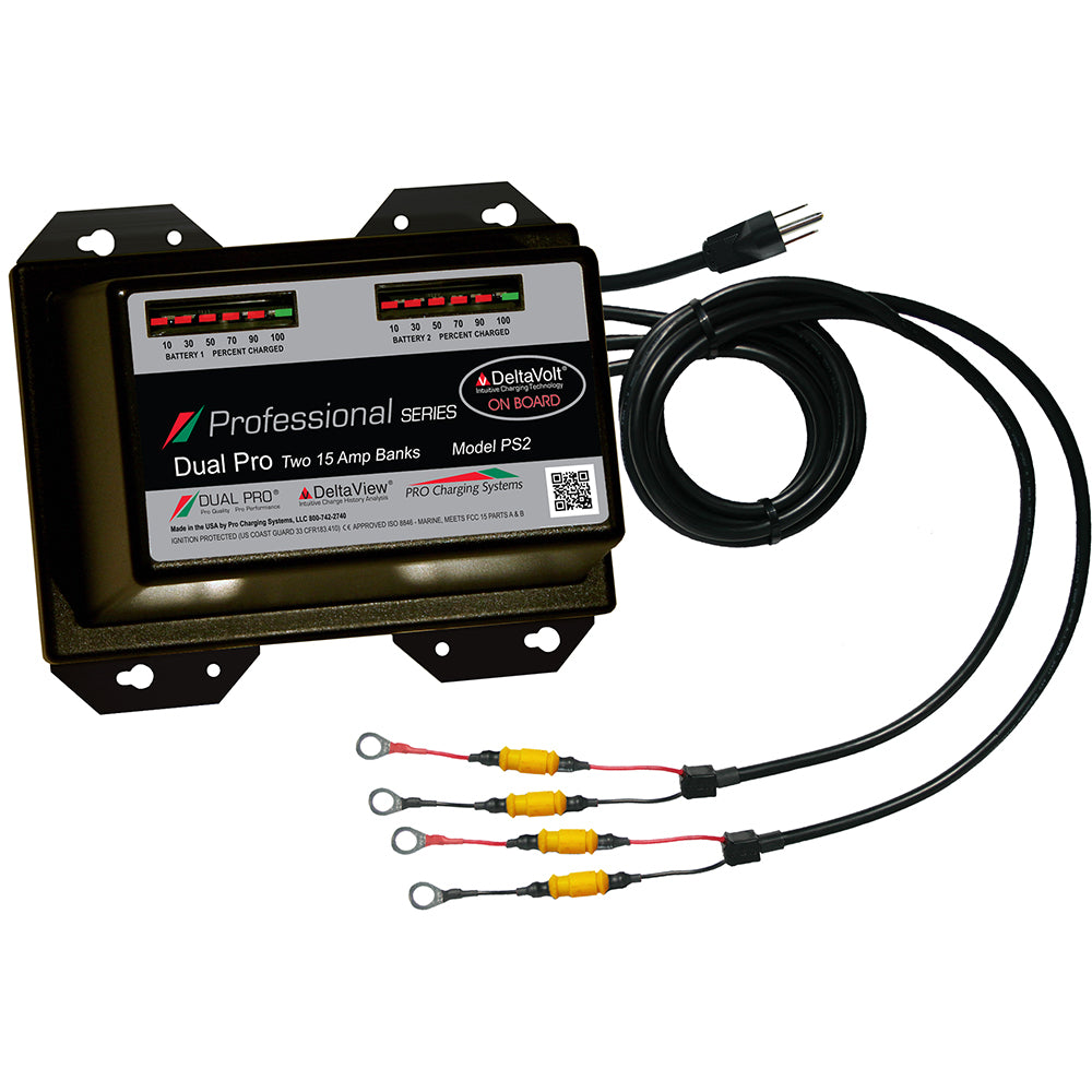 Dual Pro Professional Series Battery Charger - 30A - 2-15A-Banks - 12V/24V - Professional Marine & Fishing Gear