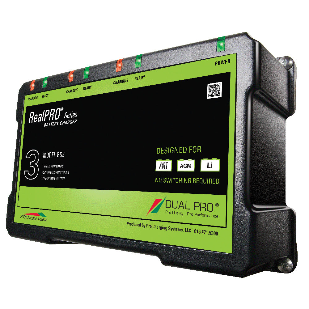 Dual Pro RealPRO Series Battery Charger - 18A - 3-6A-Banks - 12V-36V - Professional Marine & Fishing Gear