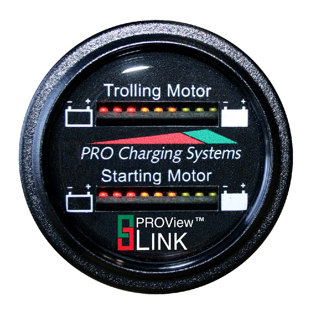 Dual Pro Battery Fuel Gauge - Marine Dual Read Battery Monitor - 12V/36V System - 15 Battery Cable - Professional Marine & Fishing Gear