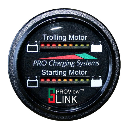 Dual Pro Battery Fuel Gauge - Marine Dual Read Battery Monitor - 12V/36V System - 15 Battery Cable - Professional Marine & Fishing Gear