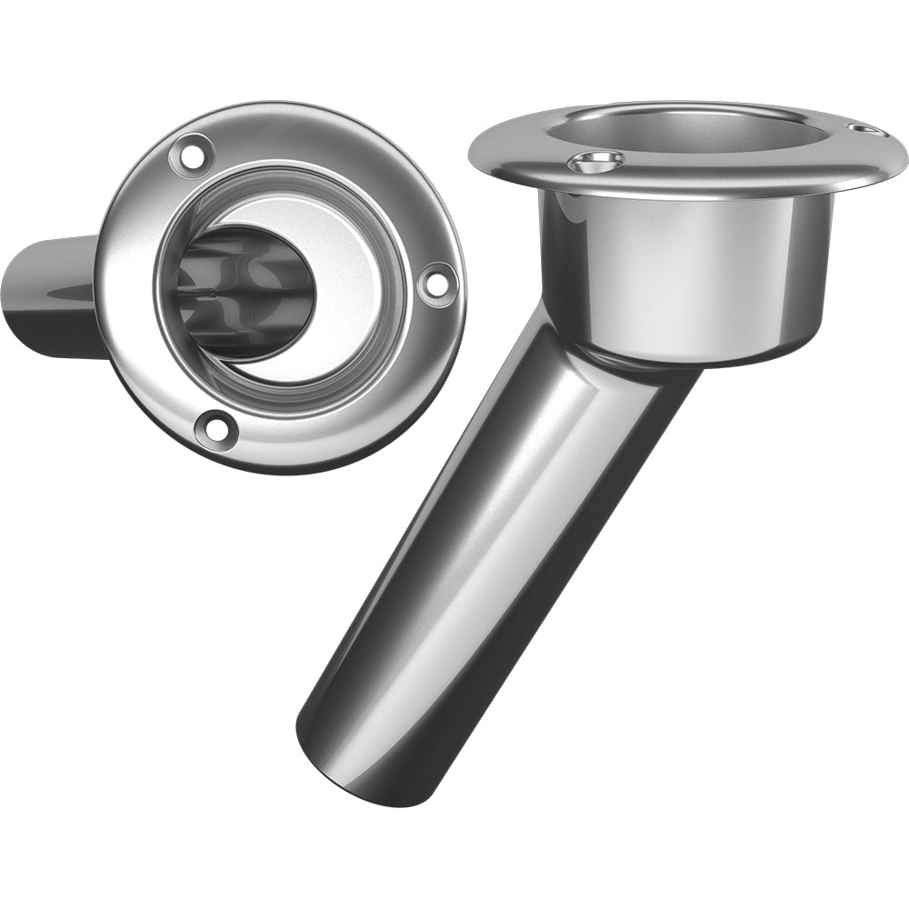 Mate Series Stainless Steel 30 Rod Cup Holder - Open - Round Top - Professional Marine & Fishing Gear