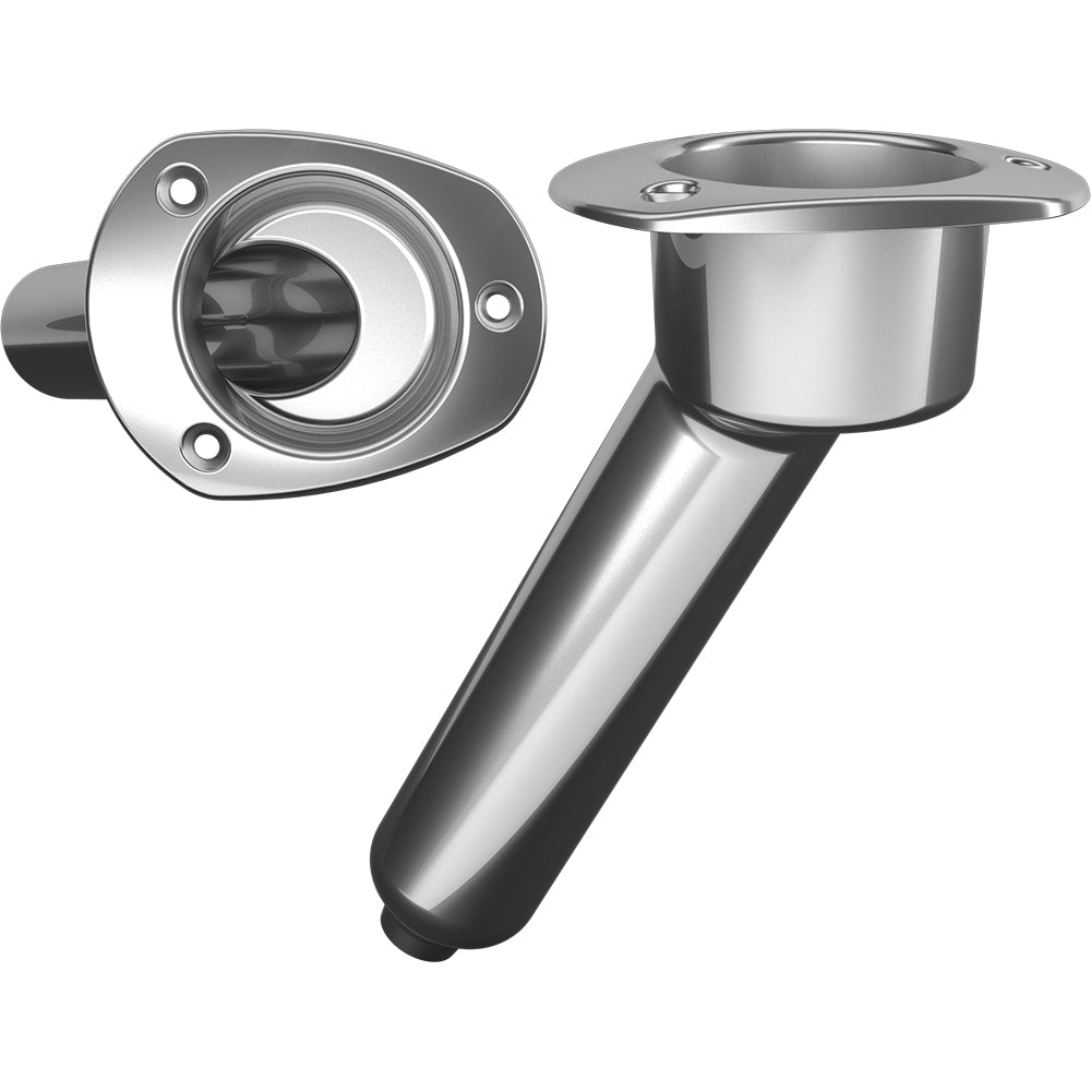 Mate Series Stainless Steel 30 Rod Cup Holder - Drain - Oval Top - Professional Marine & Fishing Gear