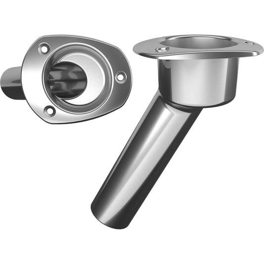 Mate Series Stainless Steel 30 Rod Cup Holder - Open - Oval Top - Professional Marine & Fishing Gear