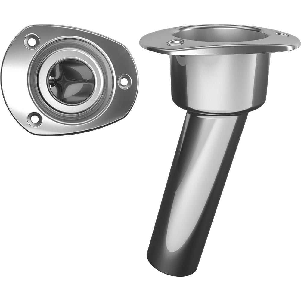 Mate Series Stainless Steel 15 Rod Cup Holder - Open - Oval Top - Professional Marine & Fishing Gear