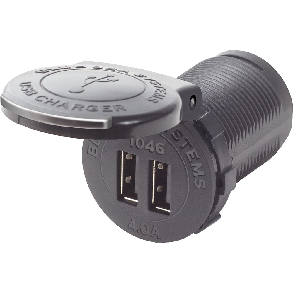 Blue Sea 1046 48V Dual USB Charger Socket Mount - Professional Marine & Fishing Gear