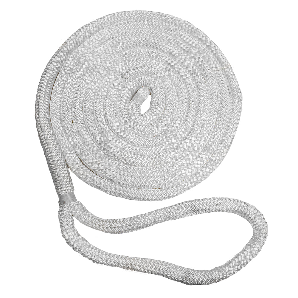 New England Ropes 5/8" Double Braid Dock Line - White - 35 - Professional Marine & Fishing Gear
