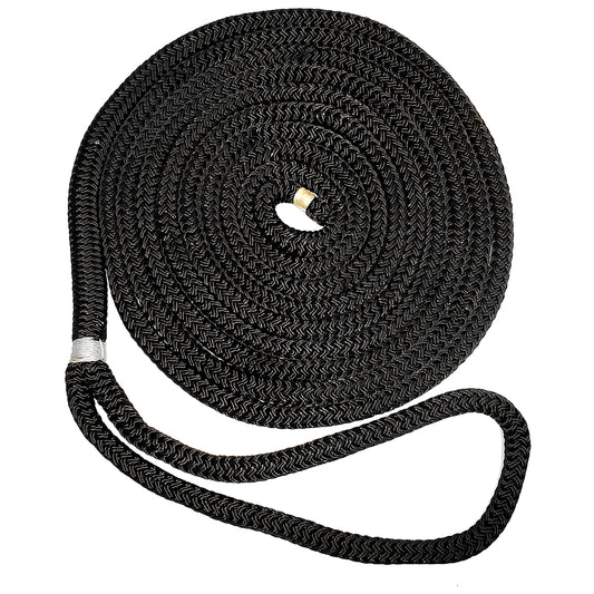 New England Ropes 5/8" Double Braid Dock Line - Black - 50 - Professional Marine & Fishing Gear
