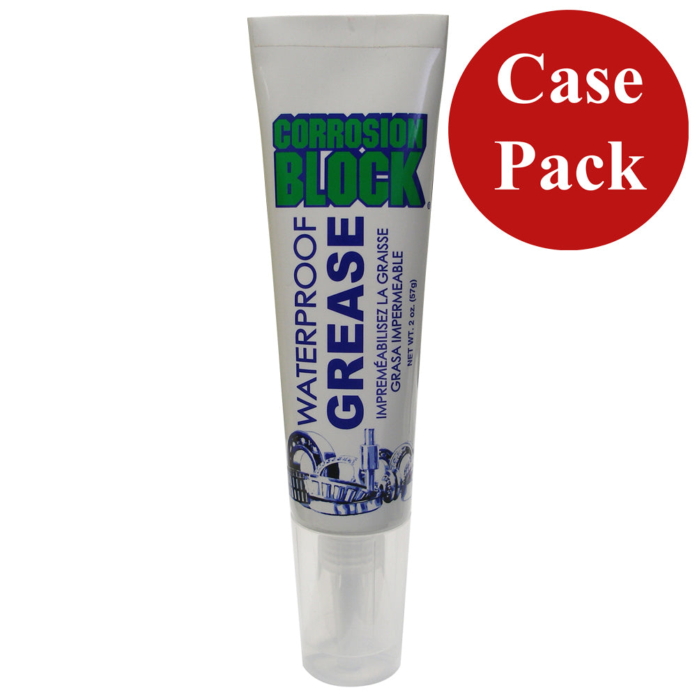 Corrosion Block High Performance Waterproof Grease - 2oz Tube - Non-Hazmat, Non-Flammable Non-Toxic *Case of 24* - Professional Marine & Fishing Gear