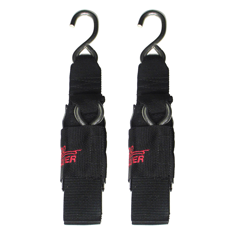 Rod Saver Deluxe Stainless Steel Transom Tie-Down - 2" x 4 - Pair - Professional Marine & Fishing Gear