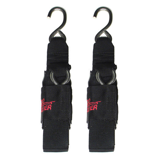 Rod Saver Deluxe Stainless Steel Transom Tie-Down - 2" x 6 - Pair - Professional Marine & Fishing Gear