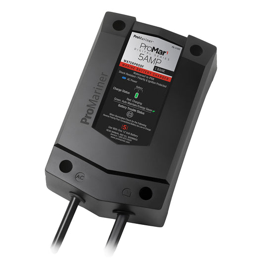 ProMariner ProMar1 DS Digital - 5 Amp - 1 Bank Charger - Professional Marine & Fishing Gear