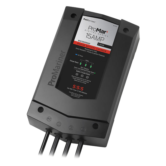 ProMariner ProMar1 DS Digital - 15 Amp - 3 Bank Charger - Professional Marine & Fishing Gear