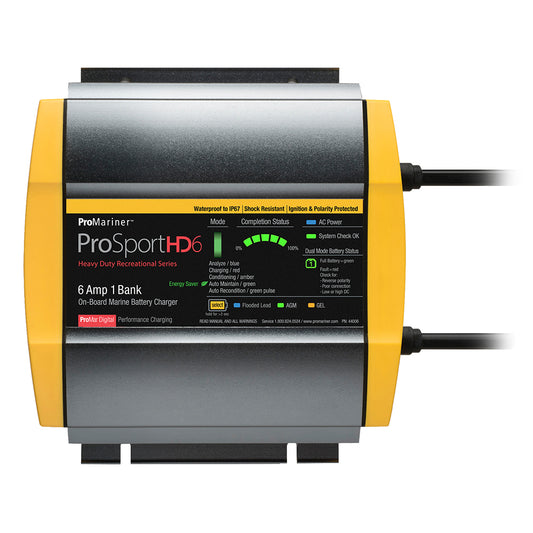 ProMariner ProSportHD 6 Gen 4 - 6 Amp - 1 Bank Battery Charger - Professional Marine & Fishing Gear