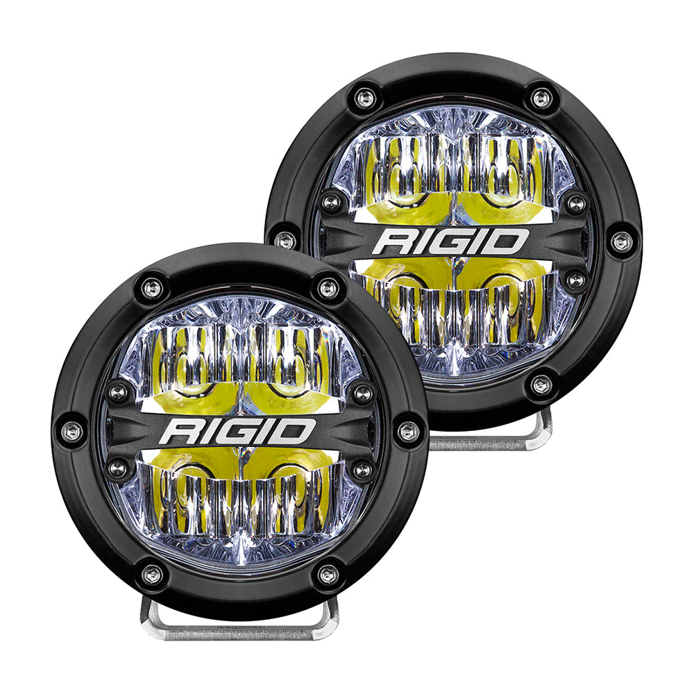 RIGID Industries 360-Series 4" LED Off-Road Fog Light Drive Beam w/White Backlight - Black Housing - Professional Marine & Fishing Gear