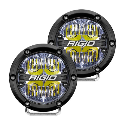 RIGID Industries 360-Series 4" LED Off-Road Fog Light Drive Beam w/White Backlight - Black Housing - Professional Marine & Fishing Gear