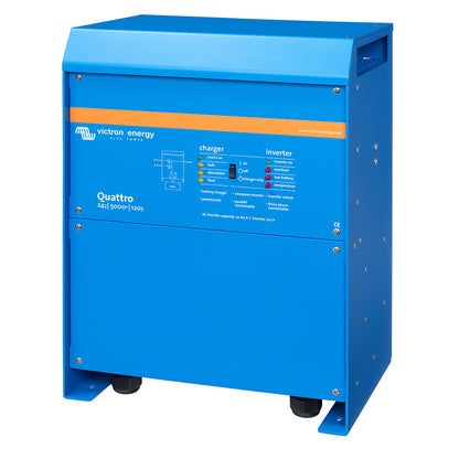 Victron Quattro InverterCharger 24V DC  5000W  Dual 100AMP 120V AC Inputs  Auto Transfer Switch  120AMP Battery Charger 