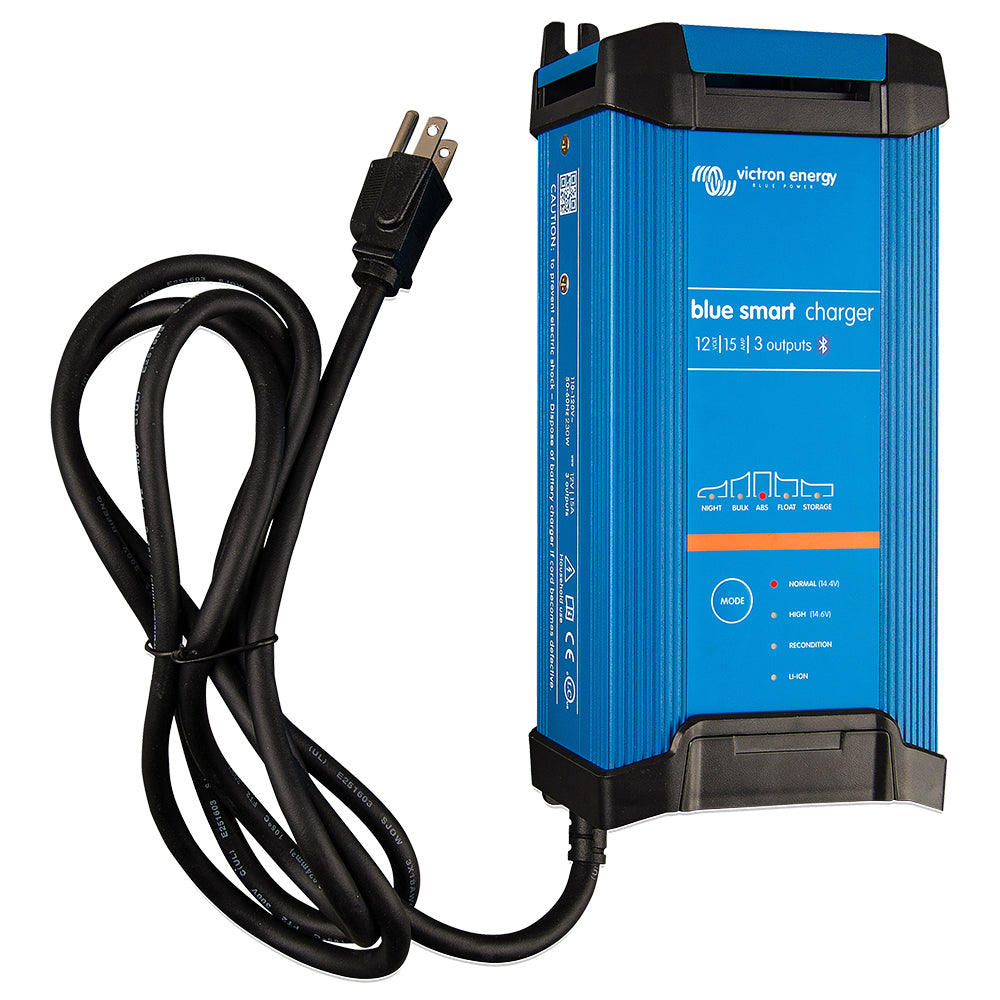 Victron Blue Smart IP22 12VDC 15A 3 Bank 120V Charger - Dry Mount - Professional Marine & Fishing Gear