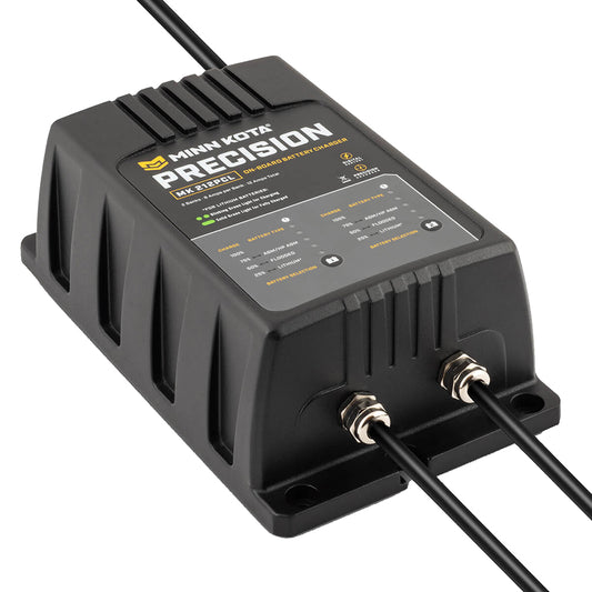 Minn Kota On-Board Precision Charger MK-212 PCL 2 Bank x 6 AMP LI Optimized Charger - Professional Marine & Fishing Gear