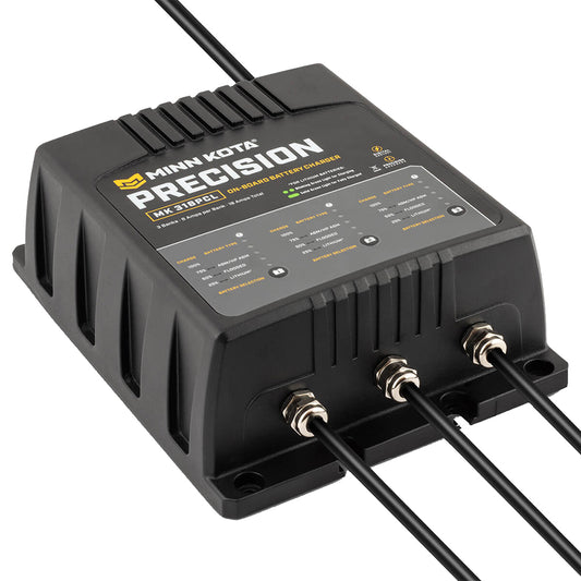 Minn Kota On-Board Precision Charger MK-318 PCL 3 Bank x 6 AMP LI Optimized Charger - Professional Marine & Fishing Gear
