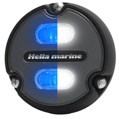 Hella Marine Apelo A1 Blue White Underwater Light - 1800 Lumens - Black Housing - Charcoal Lens - Professional Marine & Fishing Gear
