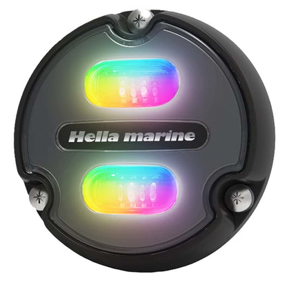 Hella Marine Apelo A1 RGB Underwater Light - 1800 Lumens - Black Housing - Charcoal Lens - Professional Marine & Fishing Gear
