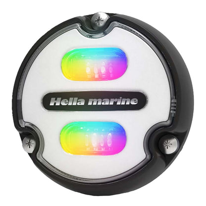 Hella Marine Apelo A1 RGB Underwater Light - 1800 Lumens - Black Housing - White Lens - Professional Marine & Fishing Gear