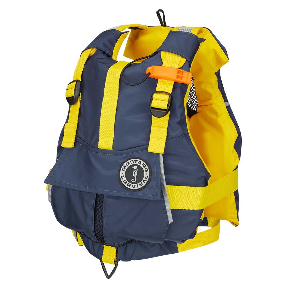 Mustang Youth Bobby Foam Vest - Yellow/Navy - Professional Marine & Fishing Gear