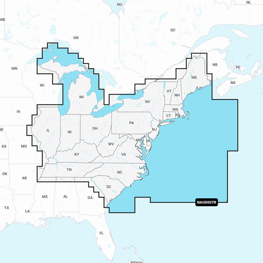Navionics NAUS007R - U.S. East - Navionics+ - Professional Marine & Fishing Gear