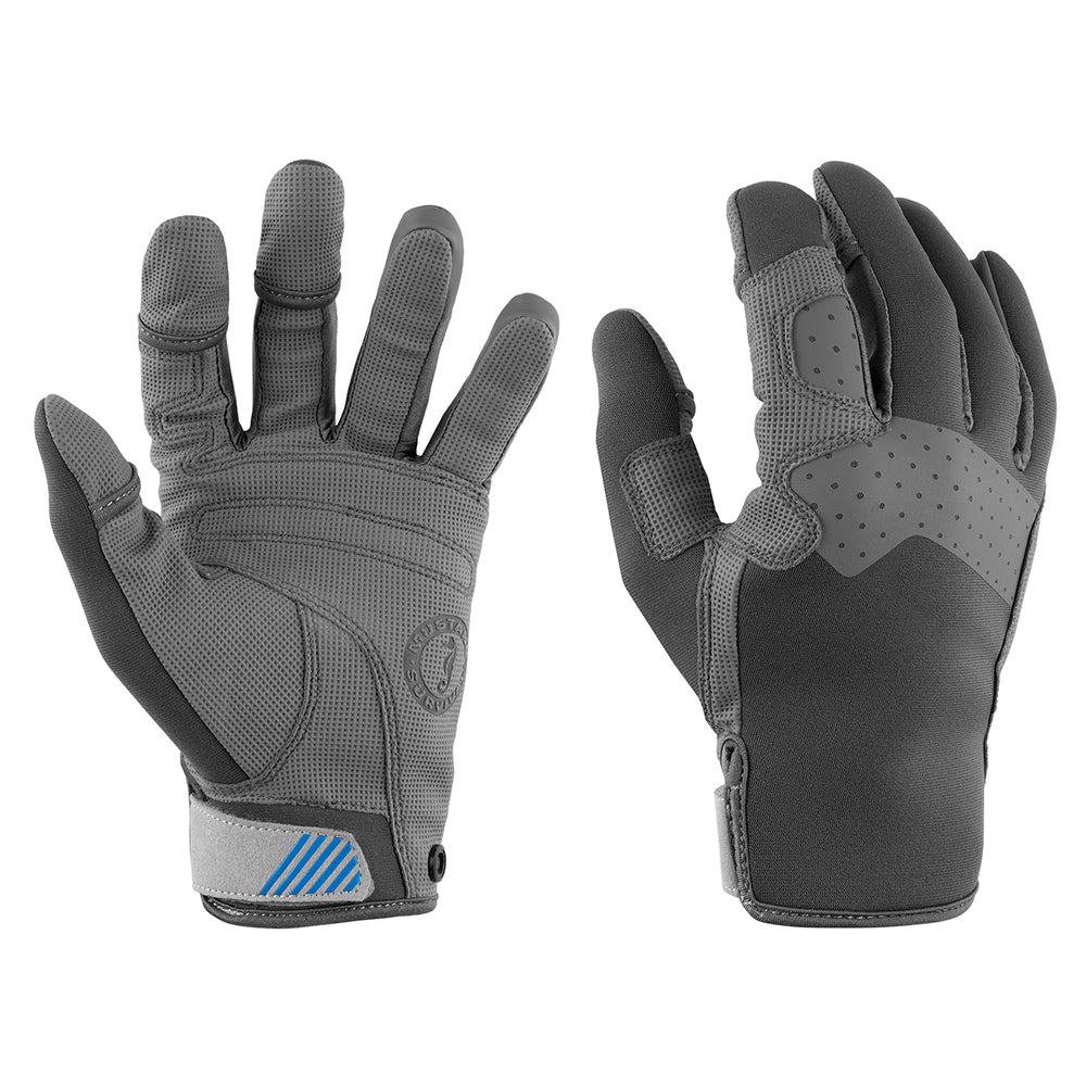Mustang Traction Closed Finger Gloves - Grey/Blue - Large - Professional Marine & Fishing Gear