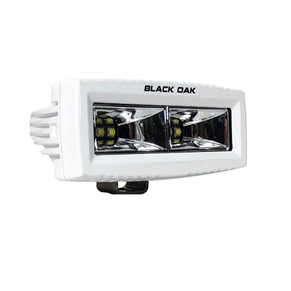Black Oak 4" Marine Spreader Light - Scene Optics - White Housing - Pro Series 3.0 - Professional Marine & Fishing Gear