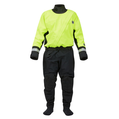 Mustang MSD576 Water Rescue Dry Suit - Fluorescent Yellow Green-Black - XXL - Professional Marine & Fishing Gear