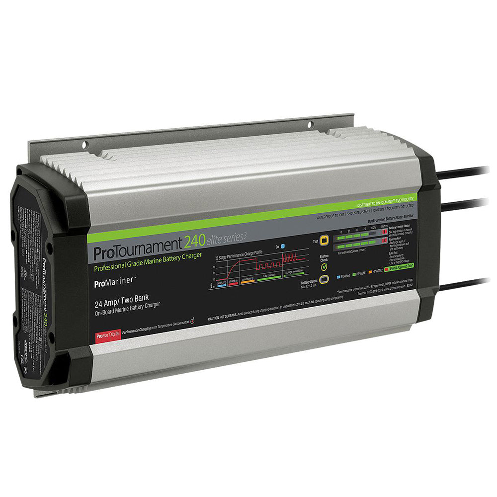 ProMariner ProTournament 240 Elite Series3 2-Bank On-Board Marine Battery Charger - Professional Marine & Fishing Gear