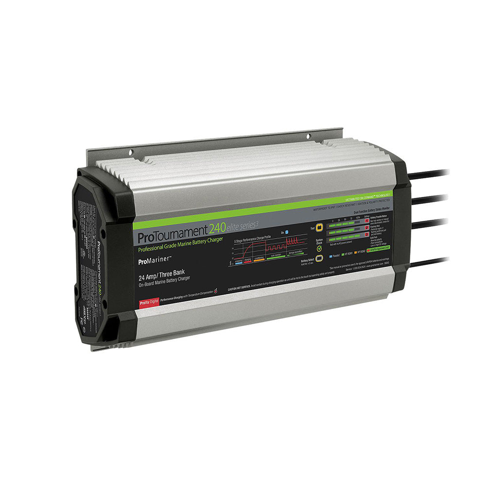 ProMariner ProTournament 240 Elite Series3 3-Bank On-Board Marine Battery Charger - Professional Marine & Fishing Gear