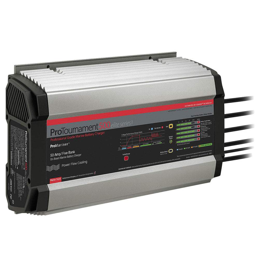 ProMariner ProTournament 500 Elite Series3 5-Bank On-Board Marine Battery Charger - Professional Marine & Fishing Gear
