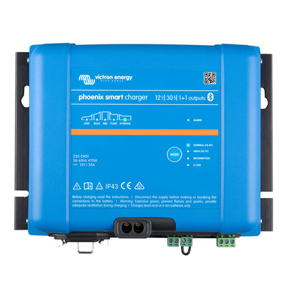 Victron Phoenix Smart IP43 Charger 12/30 (1+1) 120-240VAC Requires 5-15P Mains Cord - Professional Marine & Fishing Gear