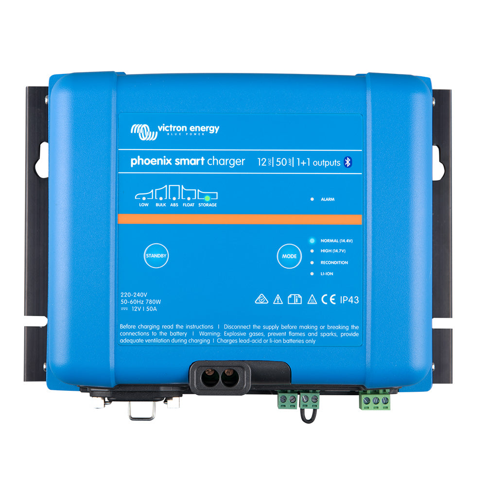 Victron Phoenix Smart IP43 Charger 12/50 (1+1) 120-240VAC Requires 5-15P Mains Cord - Professional Marine & Fishing Gear