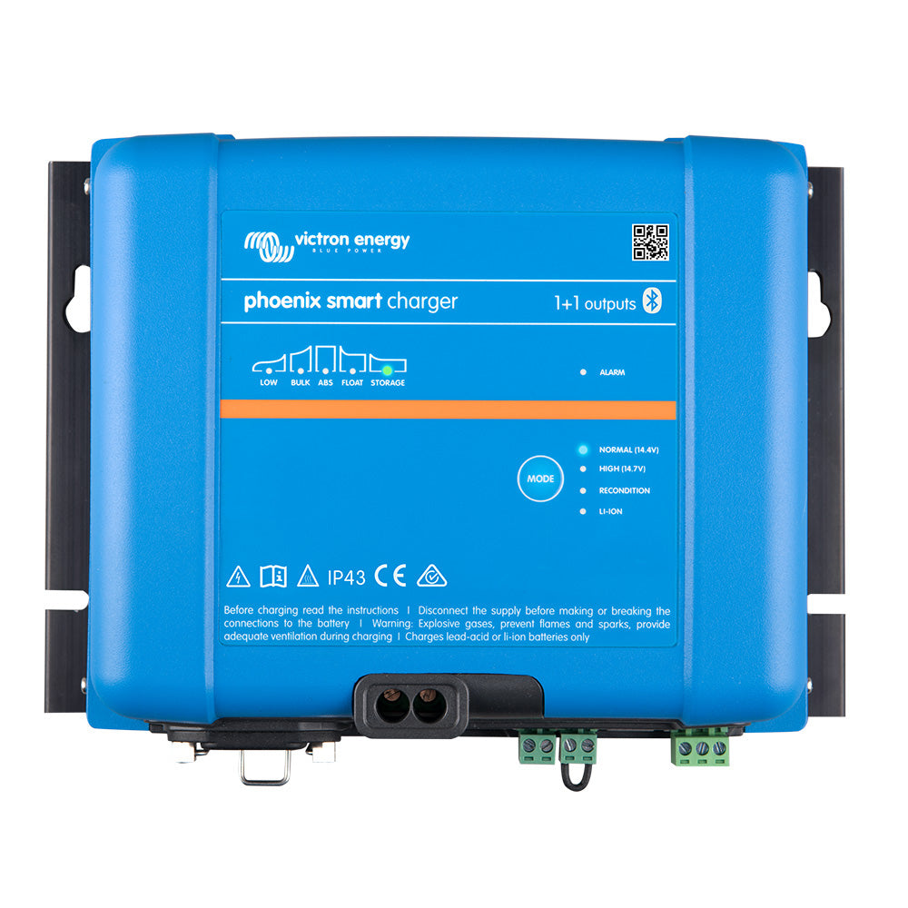 Victron Phoenix Smart IP43 Charger 24/16 (1+1) 120-240VAC Requires 5-15P Mains Cord - Professional Marine & Fishing Gear