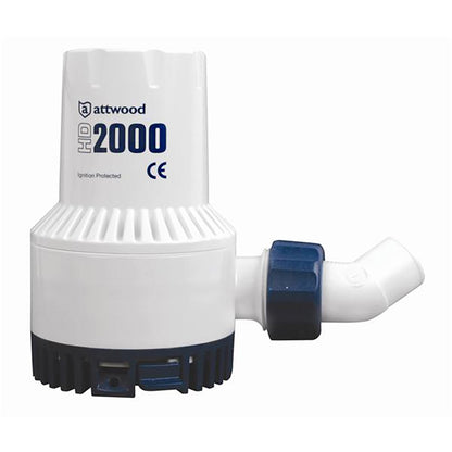 Attwood HD2000 Heavy Duty Bilge Pump - 24V 2000 GPH - Professional Marine & Fishing Gear