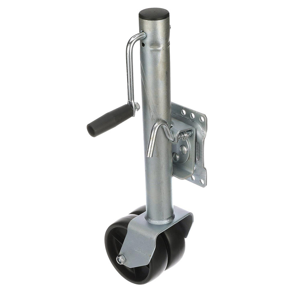 Attwood Fold-Up Trailer Jack - 1500 lb Capacity - Dual Wheel - Professional Marine & Fishing Gear